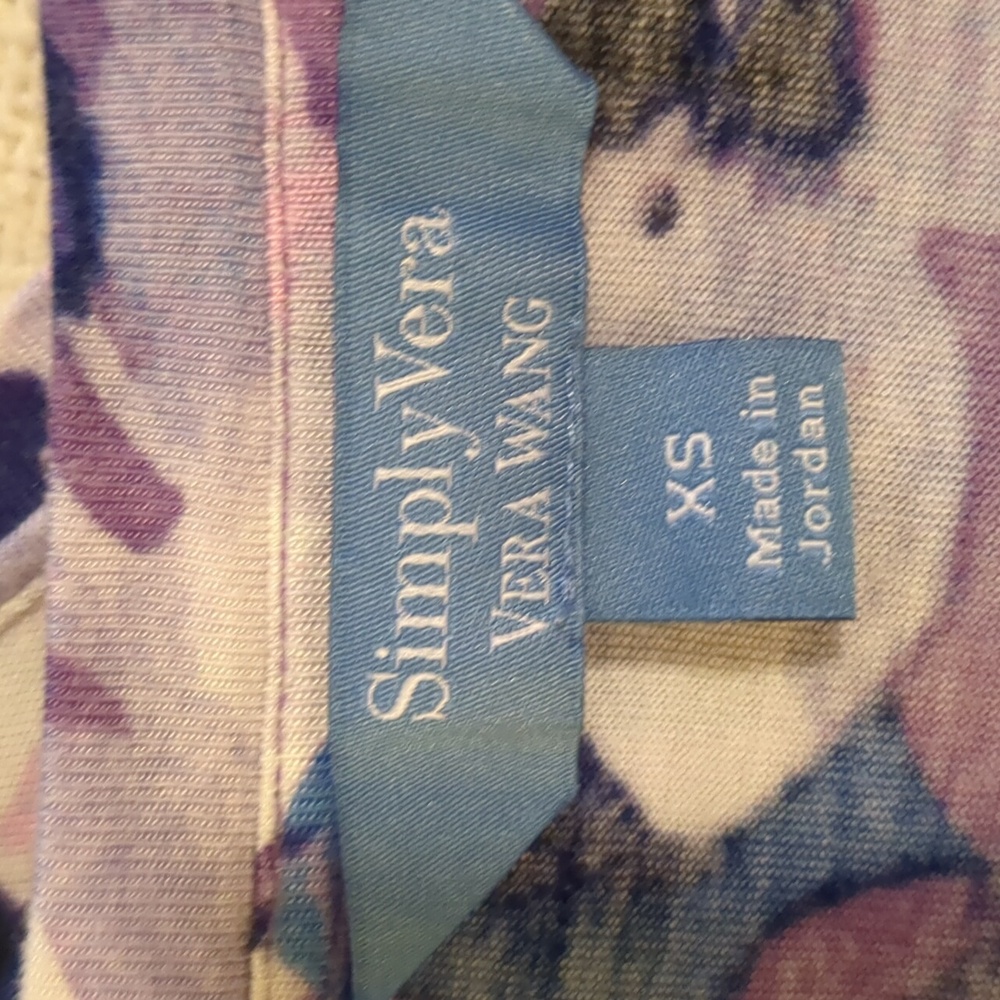 Simply Vera Vera Wang Floral Tank Top - Purple and Pink - Picture 5 of 10